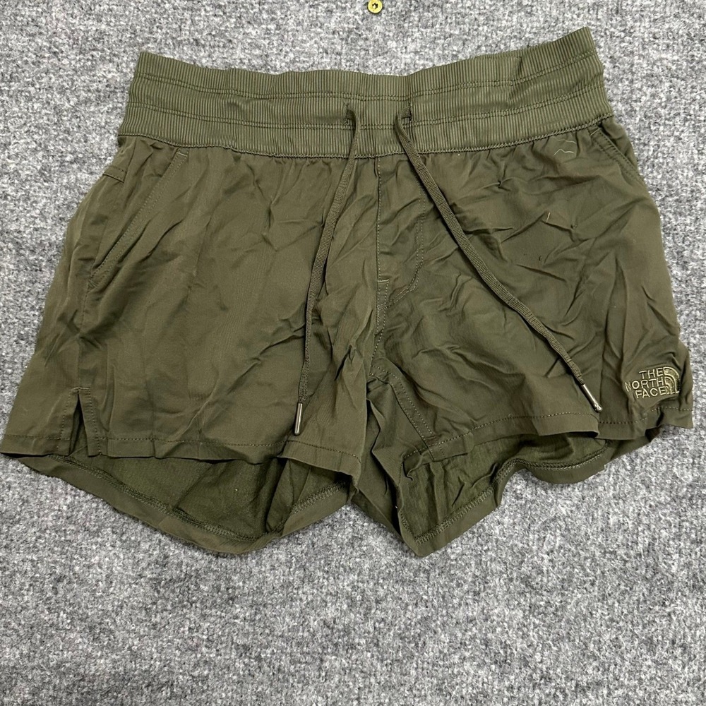 The North Face Shorts Womens Size S Olive Green Active Hiking Stretch Drawstring